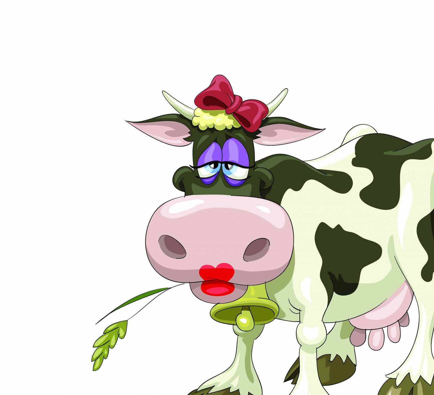 Корова с языком арт11